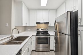 Mesa apartment for rent - Kitchen with White Cabinets at Westmount at Urban Trails Apartments, Mesa, AZ, 85202